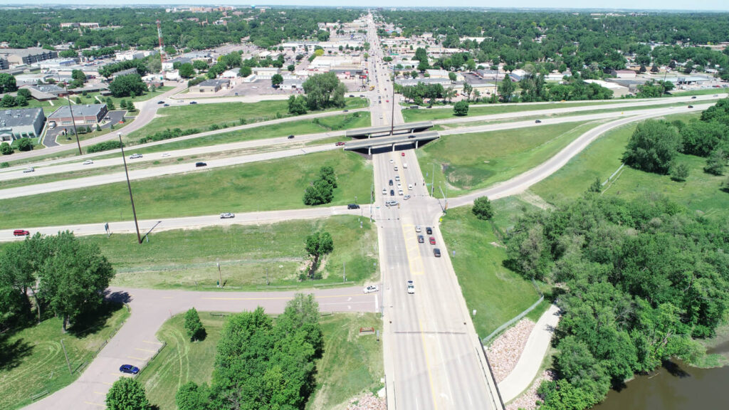 a flyover of a worksite for Infrastructure Design Group Inc