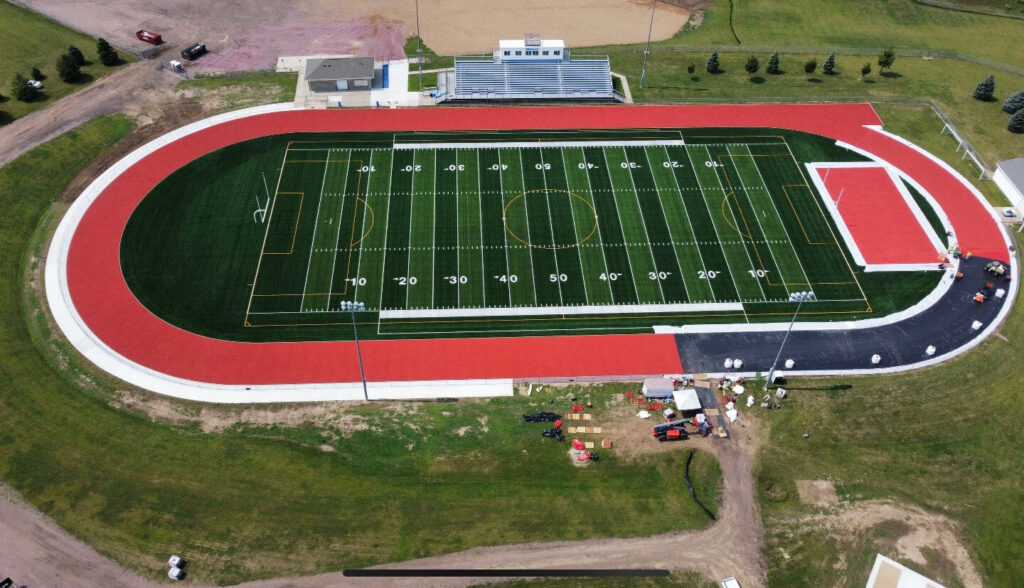 a flyover of a worksite in Garretson for Infrastructure Design Group Inc